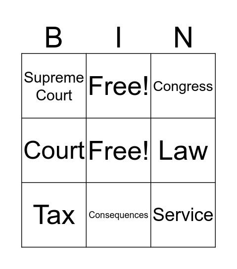 Social Studies Bingo Card