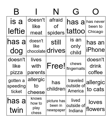 Bingo Card