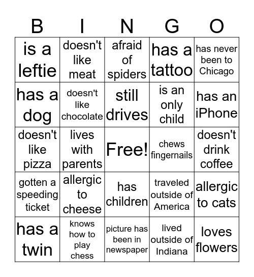 Bingo Card