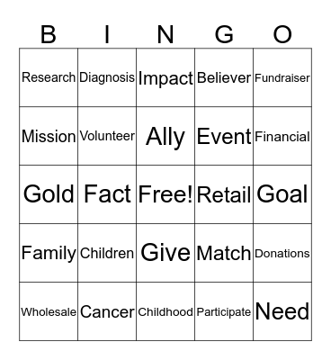 CURE BINGO Card