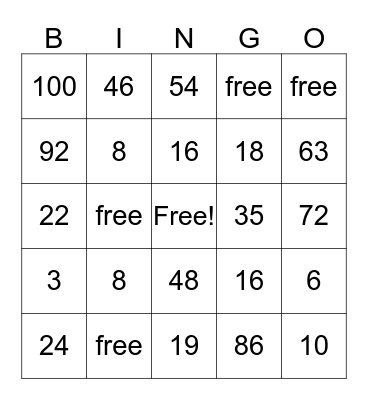 Halloween Bingo Card