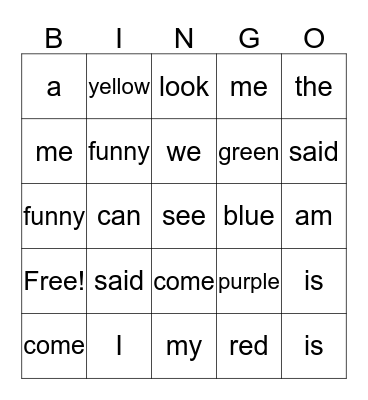 Esteban's Bingo Card