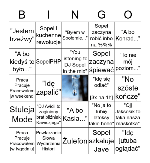 Sopel Bingo Card