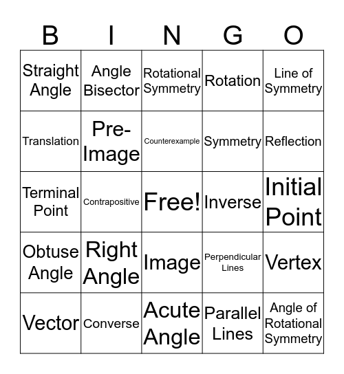 Module 2 Review Bingo Card