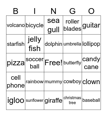 VV Bingo Card