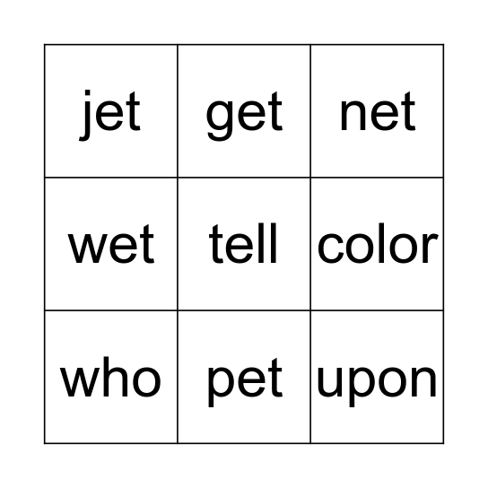 Bingo Card