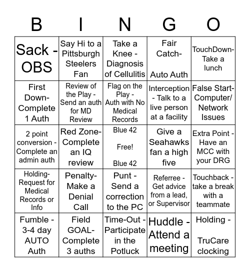 GRID IRON Bingo Card