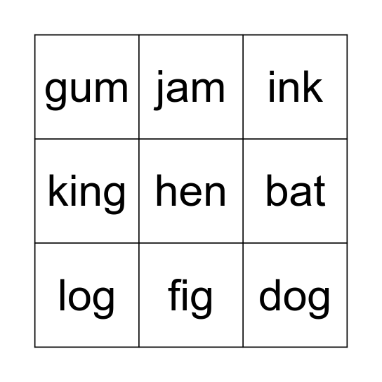 Alphabet Bingo Card