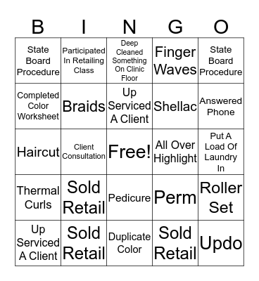 Clinic Floor Bingo 9/28 Bingo Card
