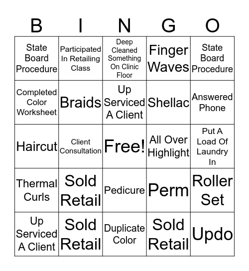 Clinic Floor Bingo 9/28 Bingo Card