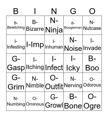 HCC BINGO Card