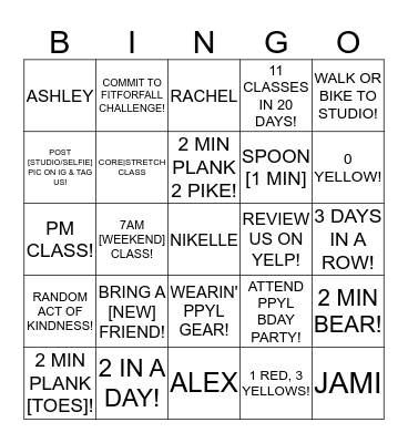 PPYL MEGA BINGO     9/27 - 10/16 Bingo Card