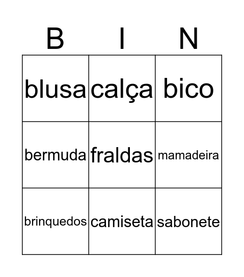 Bingo da márcia Bingo Card