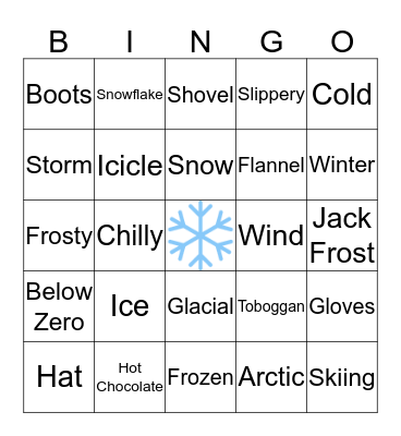 Cira Winter  Bingo Card
