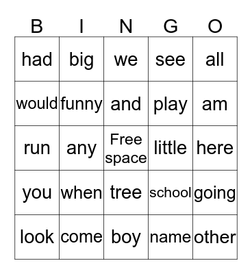 Bingo Card