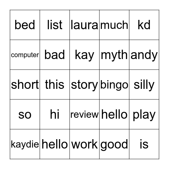 Bingo Card