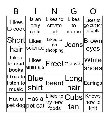 BINGO Card