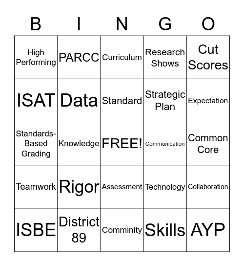 Welcome Back Bingo Card