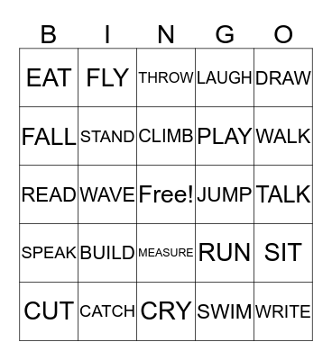ACTIONS Bingo Card