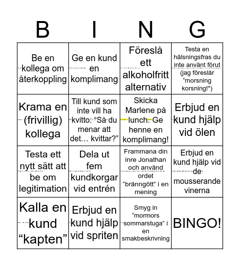 Bolis-Bingo på Folkis! Bingo Card