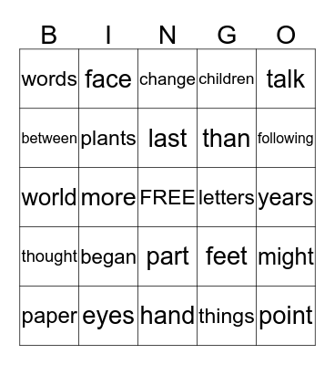 Ms. Leisa                                         3rd Grade Bingo Card