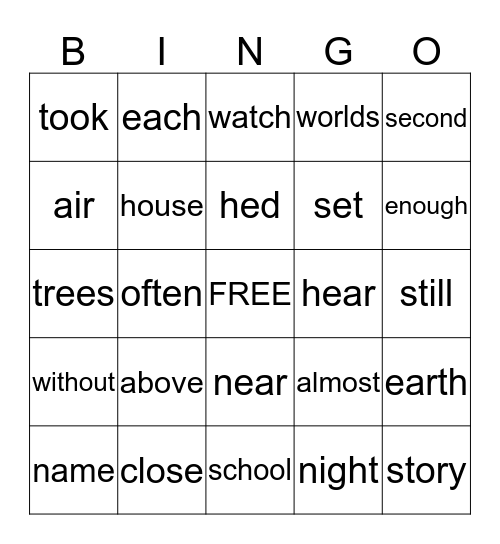 Ms. Leisa                                         3rd Grade Bingo Card