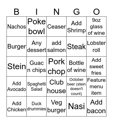 ATG BINGO  Bingo Card