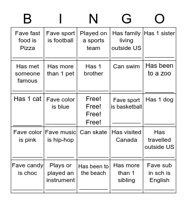RiSE Bingo #1 Bingo Card