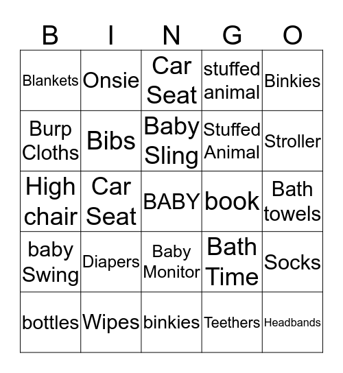 Baby BINGO Card