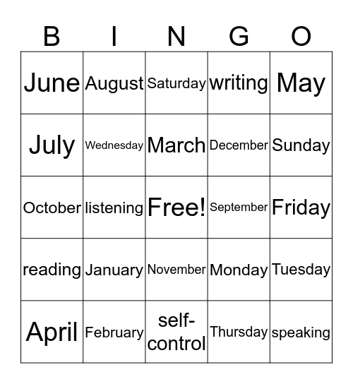 Bingo Card