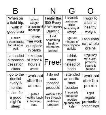 National School Bus Safety Week Bingo Card