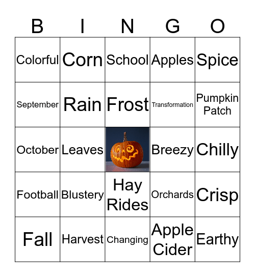 It's Fall, Y'all! Bingo Card