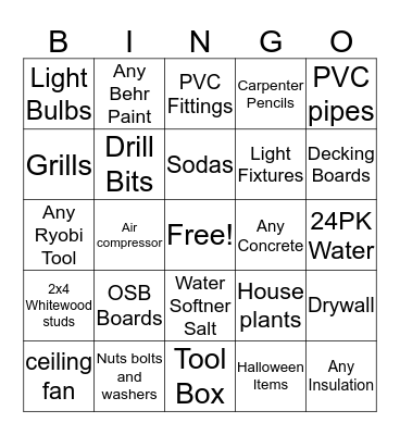 Homer Bingo Card