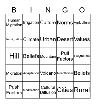 Bingo Card