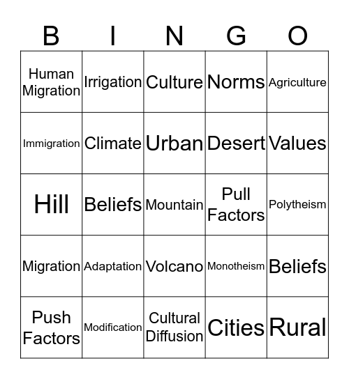 Bingo Card