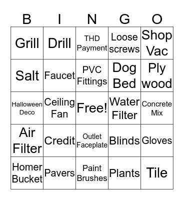 C A M Bingo! Bingo Card