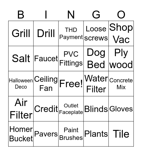 C A M Bingo! Bingo Card