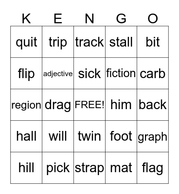 Kenidi's Bingo Card