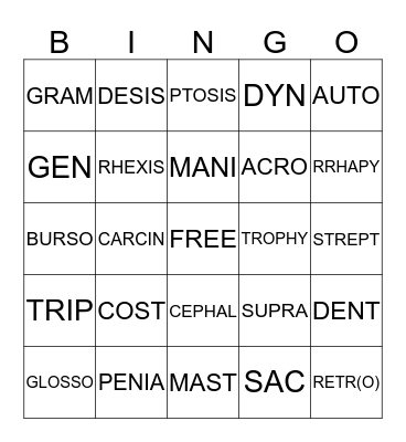 KESHA'S BINGO GAME Bingo Card