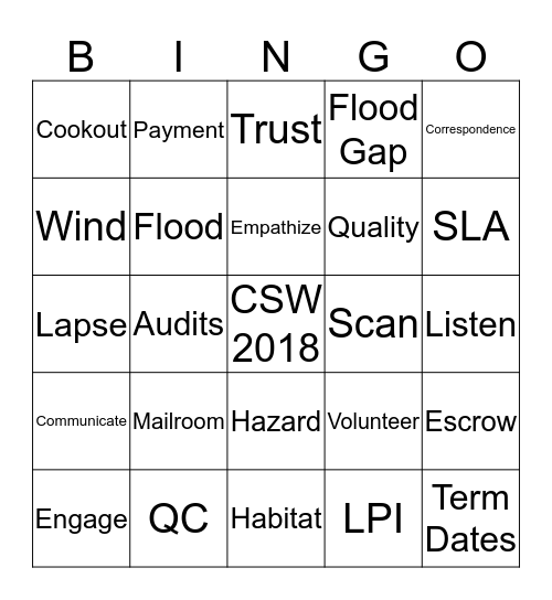 I Protect What Matters Most! Bingo Card