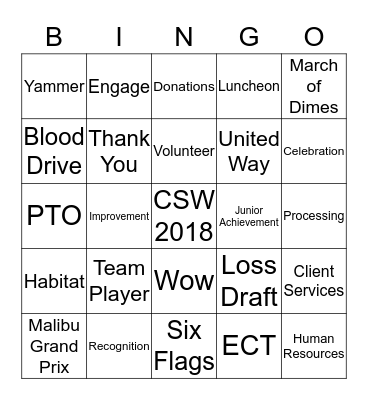 Duluth is Engaged Bingo Card