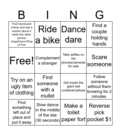 Couple's Bingo Card