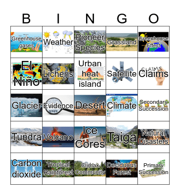 Environmental Science Vocab Bingo Card
