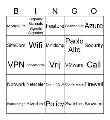 MazarsITBingo Card