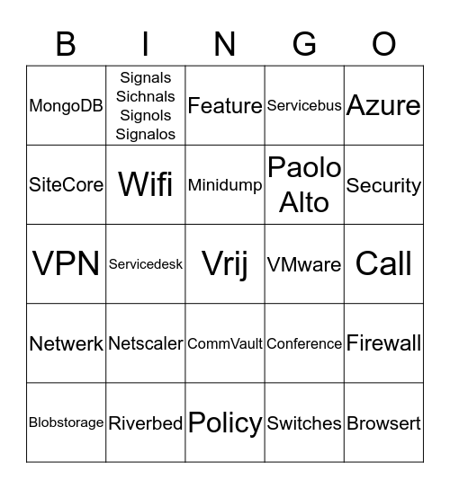 MazarsITBingo Card