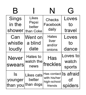 ISF Bingo Card