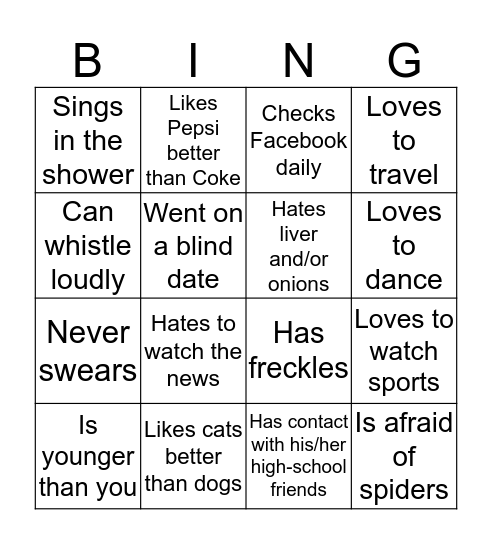 ISF Bingo Card