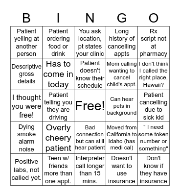 Customer Service Week 2017 Bingo Card