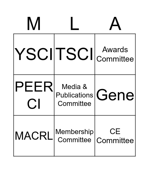 Meet & Greet Bingo Card