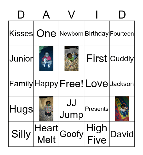 DAVID BIRTHDAY BINGO Card